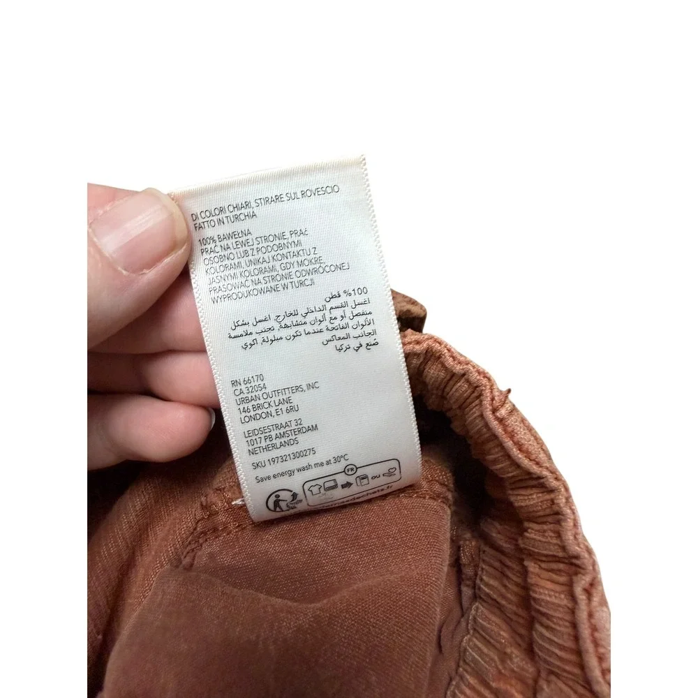 BDG Urban Outfitters Corduroy Cargo‎ Pants Rust Orange Wide Leg Women's Size S - Picture 5 of 12